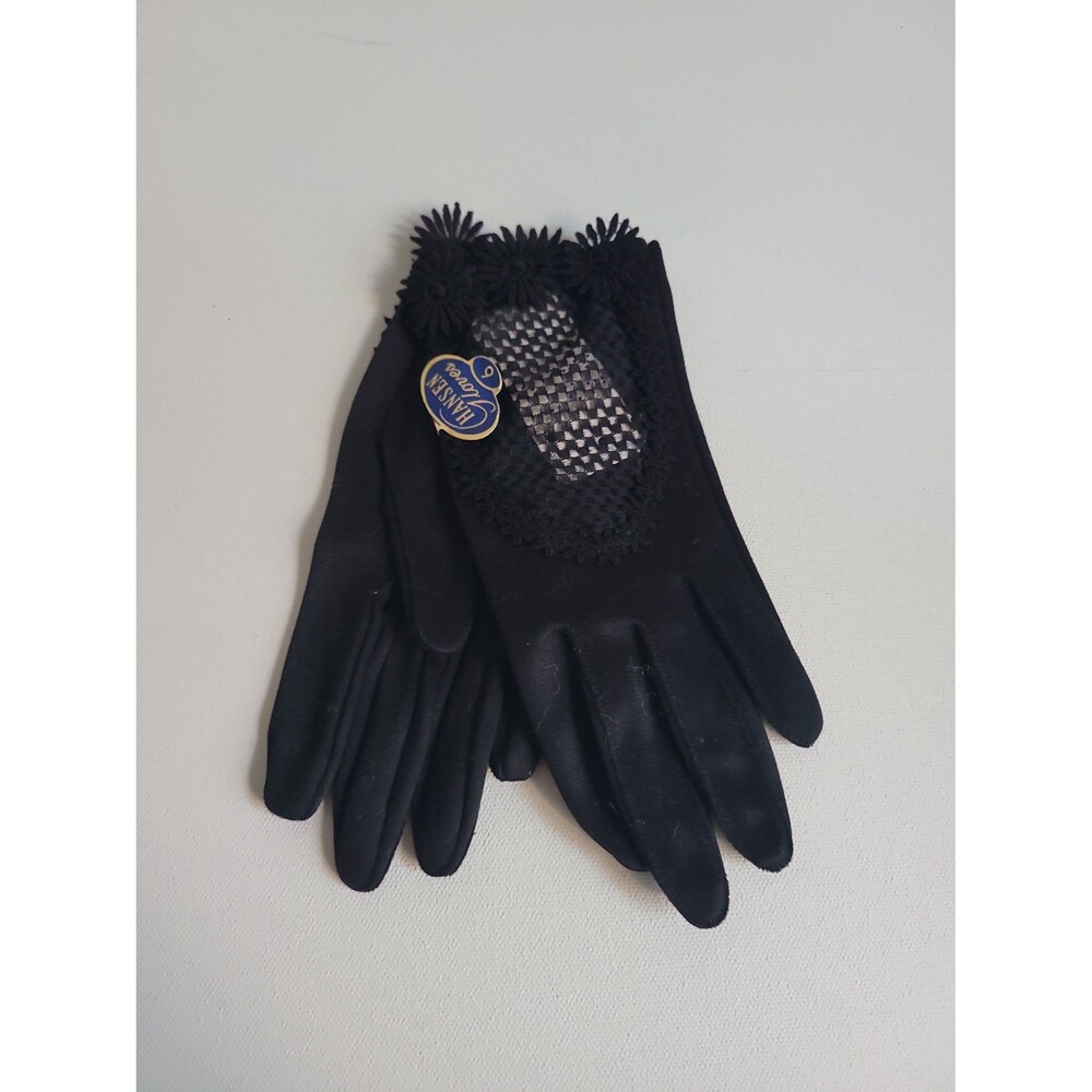 Vintage Hensen Black Ladies Gloves Sz 6 New Custom Cosplay